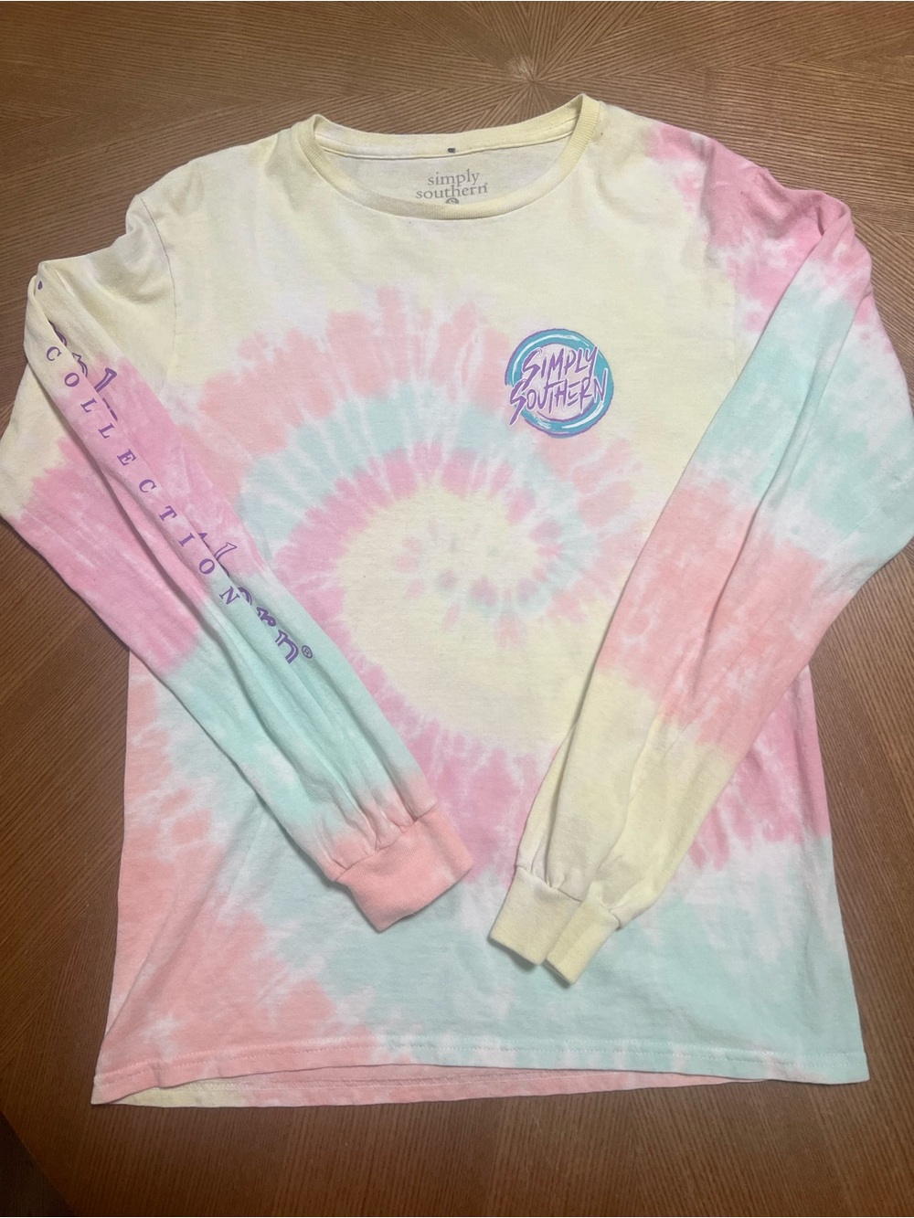 Simply Southern Tie-Dye Dog Lover Labradoodle Long Sleeved Shirt Women’s Small - Picture 2 of 5